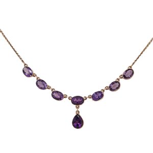 9ct Gold Amethyst Necklace