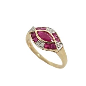 9ct Gold Ruby & Diamond Ring