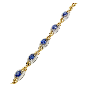 18 Carat gold Diamond and Sapphire bracelet
