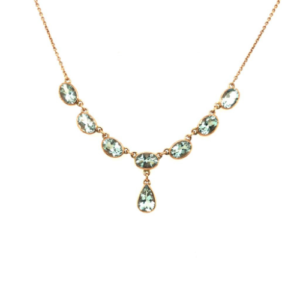 9ct Rose Gold Aquamarine Pendant