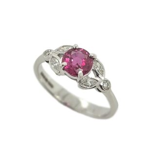 18ct White Gold Fancy Set Ruby Ring