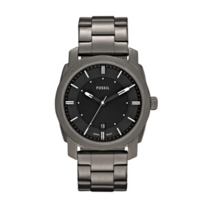 Gents Fossil Machine Stainless Steel Gunmetal Bracelet Watch