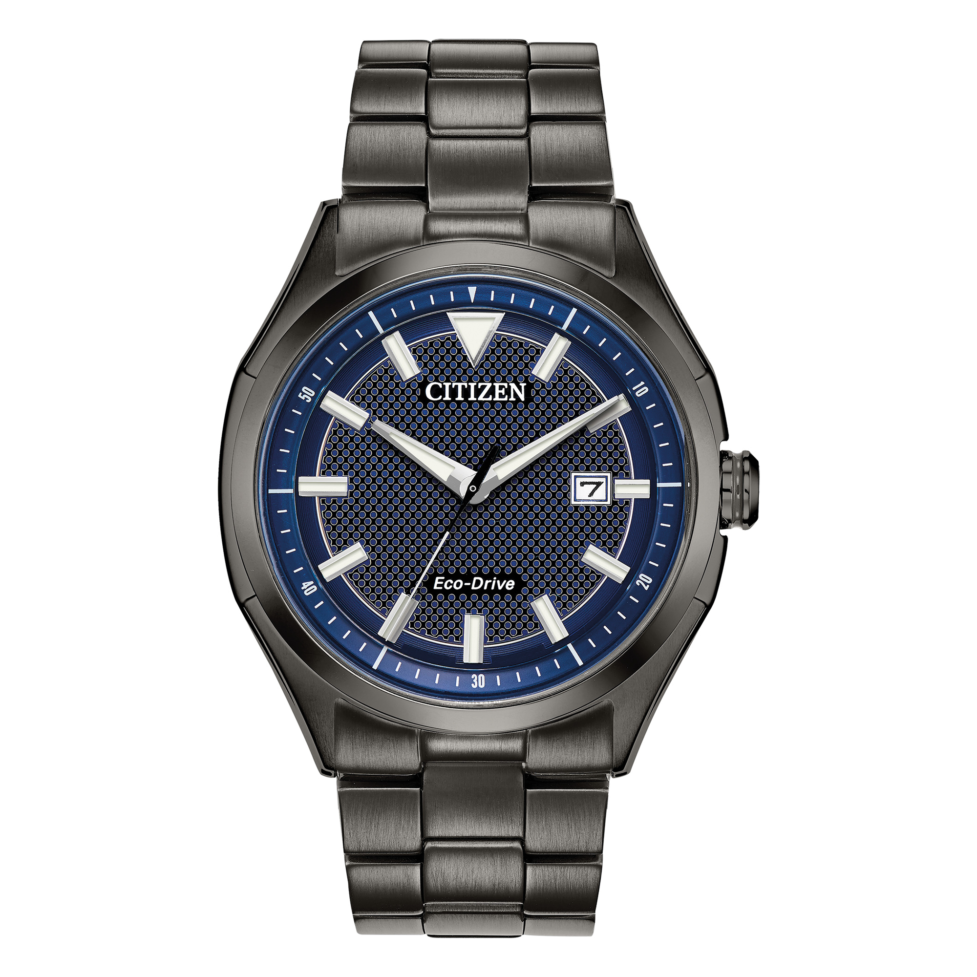 Gents Citizen Eco-Drive Ion Plated bracelet watch