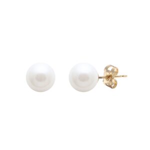 9 Carat Gold Cultured River Pearls Studs 5.5mm