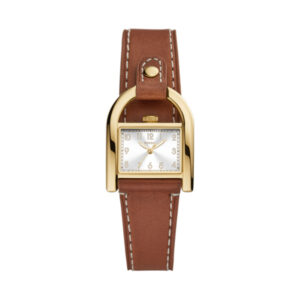 Ladies Fossil Harwell Quartz Brown Leather Strap Watch