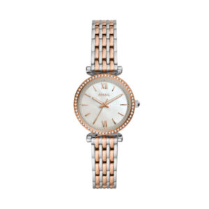 LADIES FOSSIL CARLIE TWO TONE BRACELET WATCH