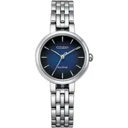 LADIES CITIZEN ECO-DRIVE L SILHOUETTE SILVER TONE BRACELET WATCH