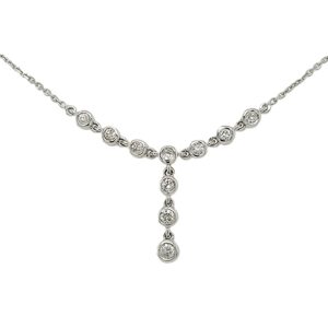 18 CARAT WHITE GOLD DIAMOND NECKLACE