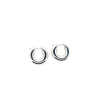 9CT White Gold Hoop/Creole Earrings