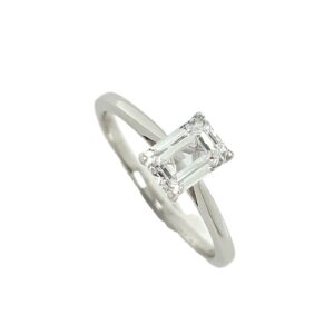 PLATINUM  EMERALD CUT LAB GROWN DIAMOND